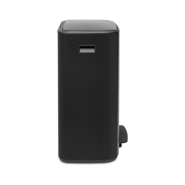 Iš plieno šiukšliadėžė matinės juodos spalvos rūšiavimui/su pedalu 60 l Bo – Brabantia-image-3