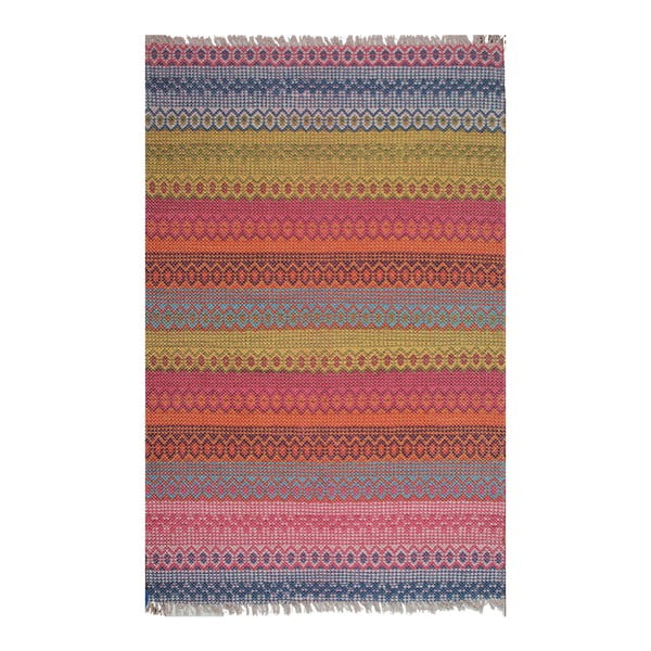 Raudoni dryžuoti "Eco Rugs" kilimėliai "Kirin", 80 x 300 cm