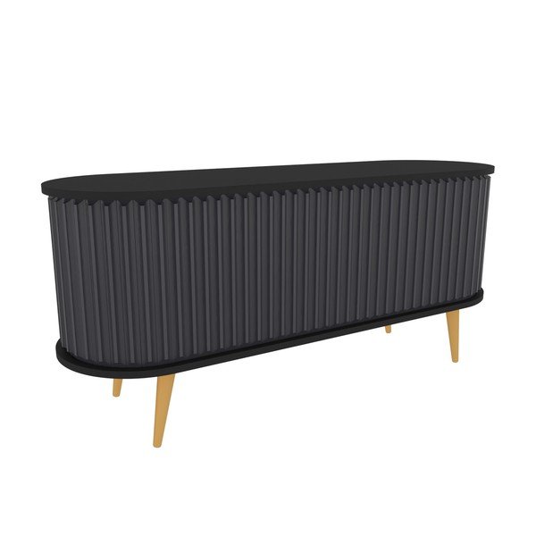 TV spintelė juodos spalvos/antracito spalvos 140x64 cm Stor – Kalune Design-image-2