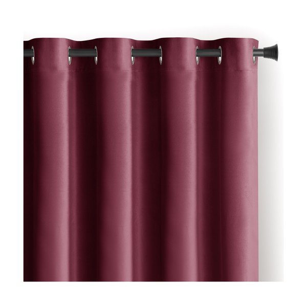 Bordo spalvos/rožinės spalvos iš velveto pritemdymas (dalinis užtemimas) užuolaida 140x270 cm Eyelets – Restilo