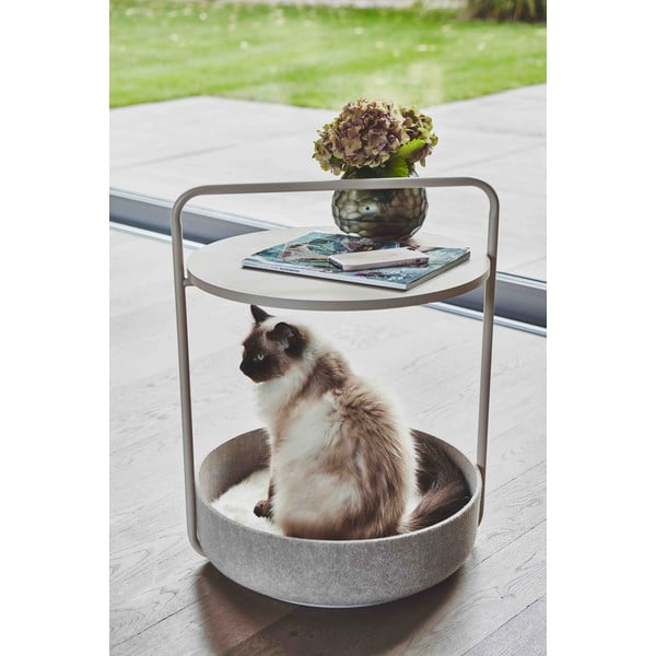 Apvalios formos šoninis stalas ø 50 cm Tavolino Nougat – MiaCara-image-1