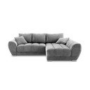 Pilka sofa-lova su aksomo apmušalais Windsor & Co Sofos Nuage, dešinysis kampas