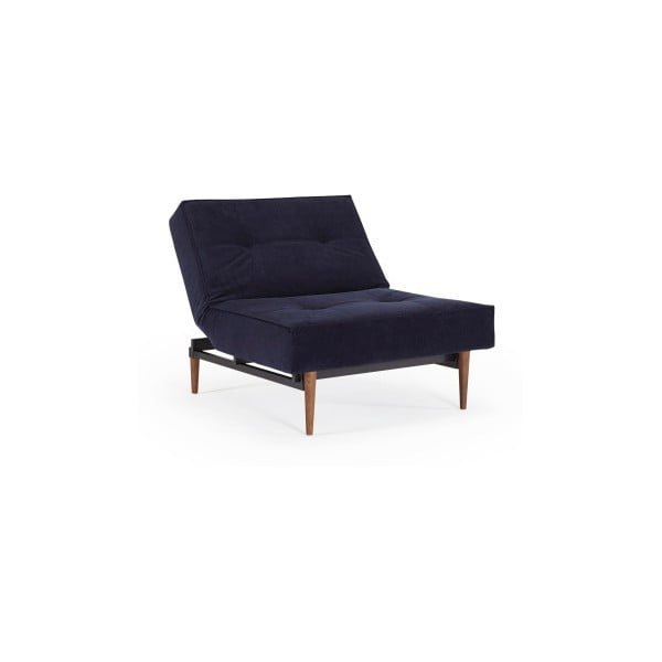 Tamsiai mėlyna inovacija Splitback Velvetas Tamsiai mėlyna sofa kėdė