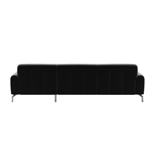 Tamsiai pilka aksominė kampinė sofa MESONICA Puzo, dešinysis kampas-image-3