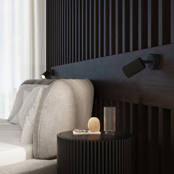 Juodos spalvos taškinis šviestuvas 8x16 cm Gleam – Sollux-image-3