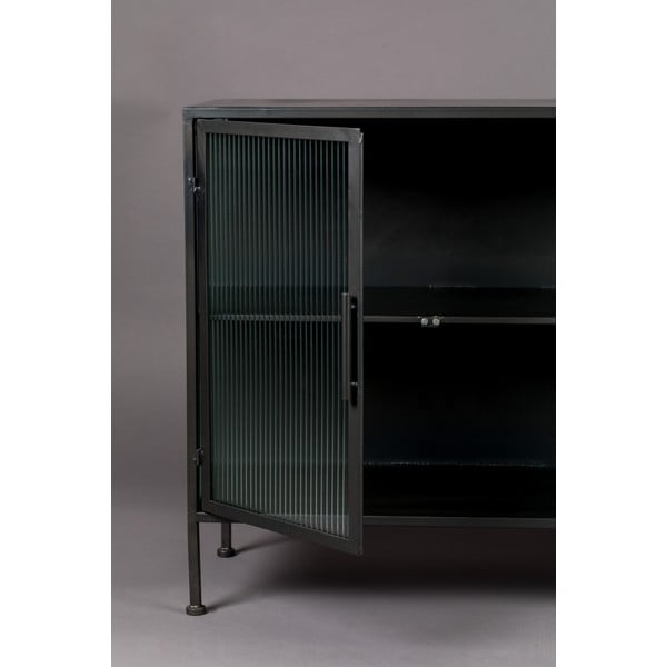 Vitrina iš metalo juodos spalvos 150x80 cm Boli – Dutchbone-image-3