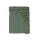 Vaikiška žalia medvilninė elastinė paklodė Good Morning, 70 x 140/150 cm