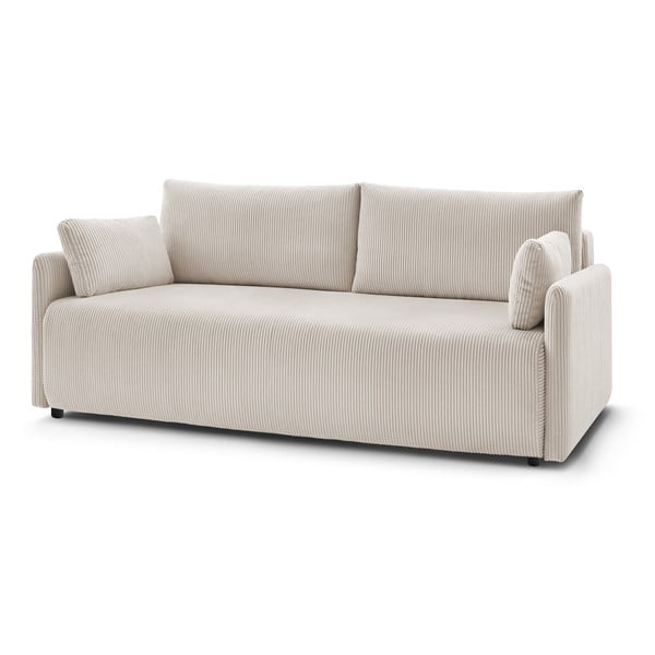 Iš kordinio velveto sulankstoma sofa smėlio spalvos 211 cm Marcel – Bobochic Paris-image-3