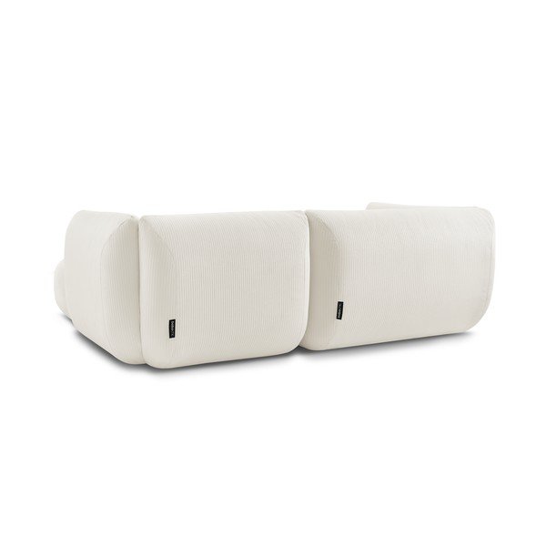 Balta velvetinė kampinė sofa (dešinysis kampas) Lecomte - Bobochic Paris-image-4