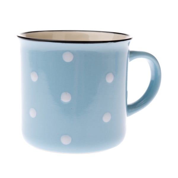 Mėlynas keramikinis puodelis Dakls Dottie, 380 ml