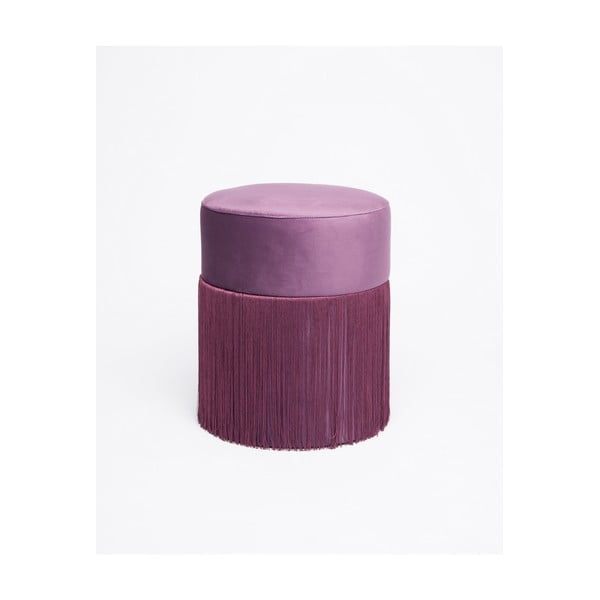 Violetinės spalvos pufas su aksominiu užvalkalu "Velvet Atelier", ø 36 cm