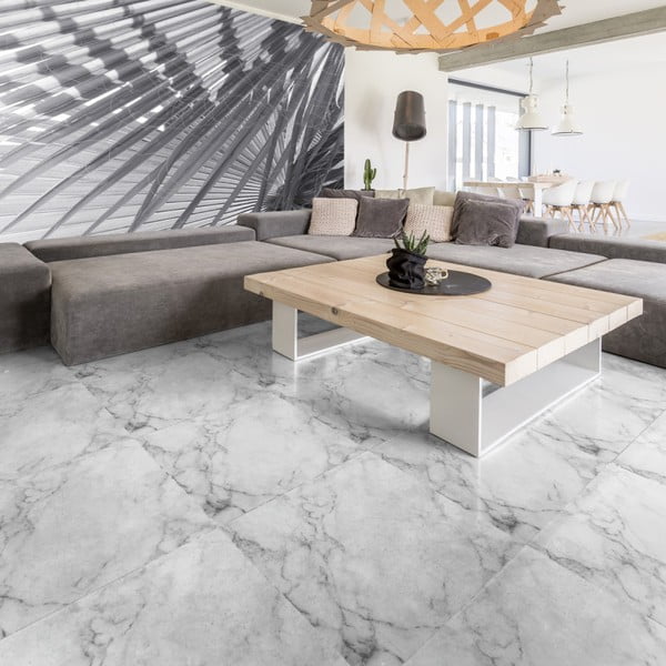Grindų lipdukas Ambiance Slab Stickers White Marble, 30 x 30 cm-image-2