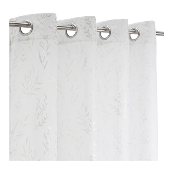 Baltos spalvos/sidabrinės spalvos permatoma užuolaida 140x260 cm Buds – Casa Selección-image-2