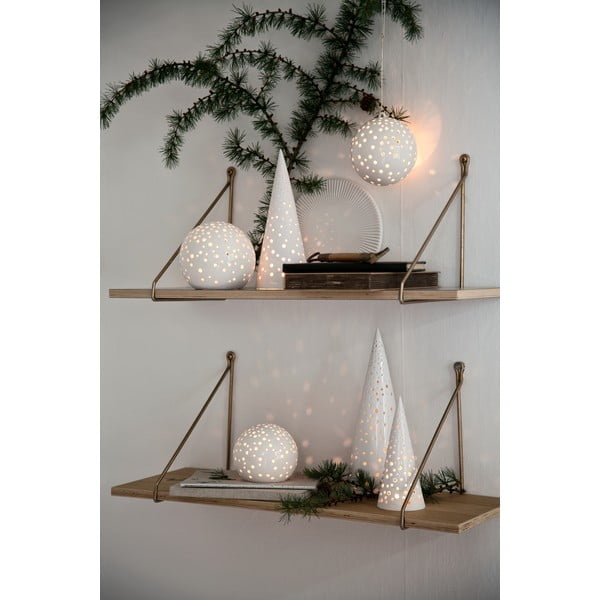 Balta kalėdinė žvakidė iš kaulinio porceliano Kähler Design Nobili, 25,5 cm aukščio-image-1