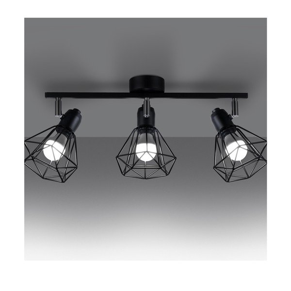 Lubinis šviestuvas juodos spalvos ø 10 cm Varpu – Sollux-image-1