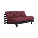 Sulankstoma sofa bordo spalvos 160 cm Roots Black Night – Karup Design