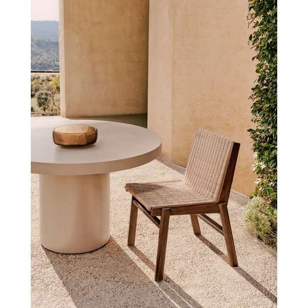 Natūralios spalvos medžio masyvo sodo kėdė Itani – Kave Home-image-1