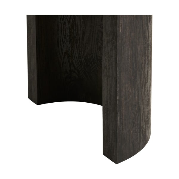 Tamsiai rudos spalvos konsolinis staliukas iš ąžuolo 38x114 cm Bibione – House Nordic-image-3