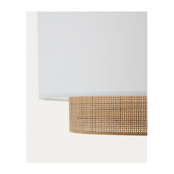 Baltos spalvos/natūralios spalvos iš tekstilės šviestuvo gaubtas ø 60 cm Erna – Kave Home-image-3