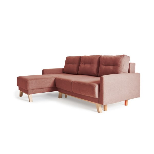 Rožinė modulinė kampinė sofa-lova Bonami Selection Pop-image-4