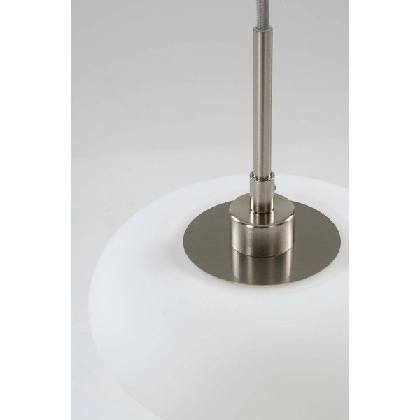Baltos spalvos/matinės sidabrinės spalvos kabantis šviestuvas iš opalinio stiklo ø 20 cm Thalia – Jotex-image-4