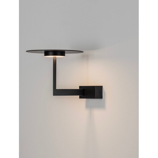 Matinės juodos spalvos iš aliuminio sieninė lempa LED Tovi – Nova Luce-image-1