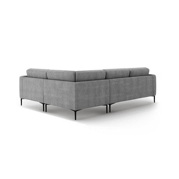 Pilkos spalvos kampinė sofa (su dešiniuoju kampu/„L“ formos) Bemy – Micadoni -image-2