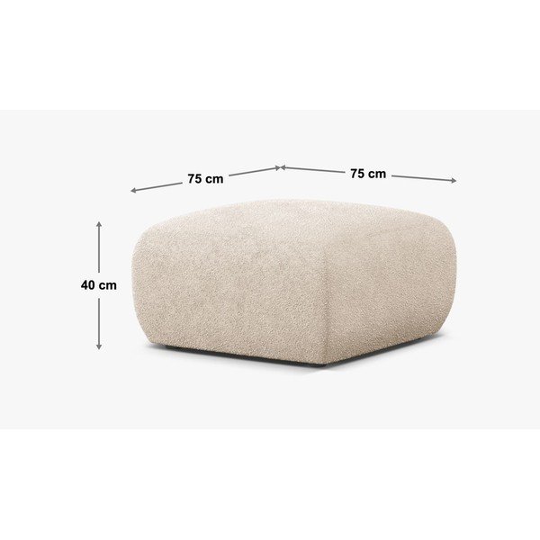 Khaki spalvos pufas iš velveto Molino – Micadoni -image-3