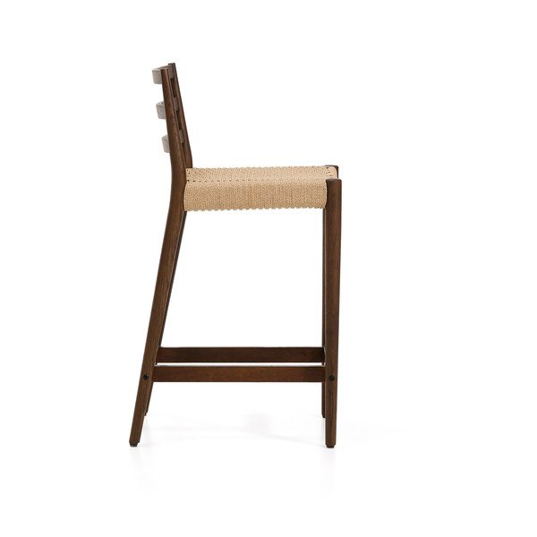 Rudos spalvos/natūralios spalvos iš ąžuolo masyvo baro taburetė (sėdynės aukštis 65 cm) Analy – Kave Home-image-3