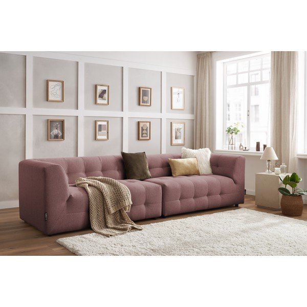 Tamsiai rožinė sofa 324 cm Kleber - Bobochic Paris-image-1
