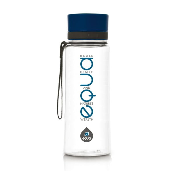 Plastikinis butelis Equa Blue Text, 0,6 l