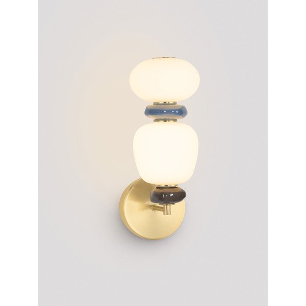 Baltos spalvos/auksinės spalvos iš metalo sieninė lempa LED su pritemdymo funkcija Palo – Nova Luce-image-1