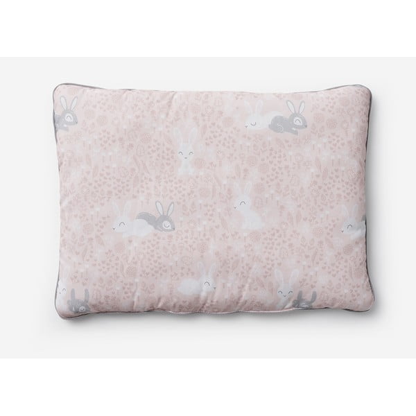 Rožinė dekoratyvinė pagalvėlė vaikams "Pinio Bunnies", 40 x 55 cm