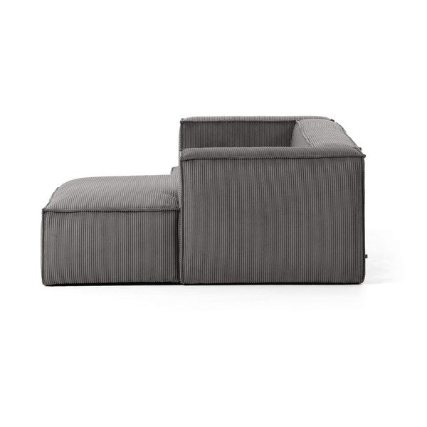Pilka velvetinė kampinė sofa (dešinysis kampas) Blok - Kave Home-image-2