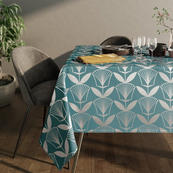 Mėlyna staltiesė AmeliaHome Floris, 140 x 180 cm-image-2