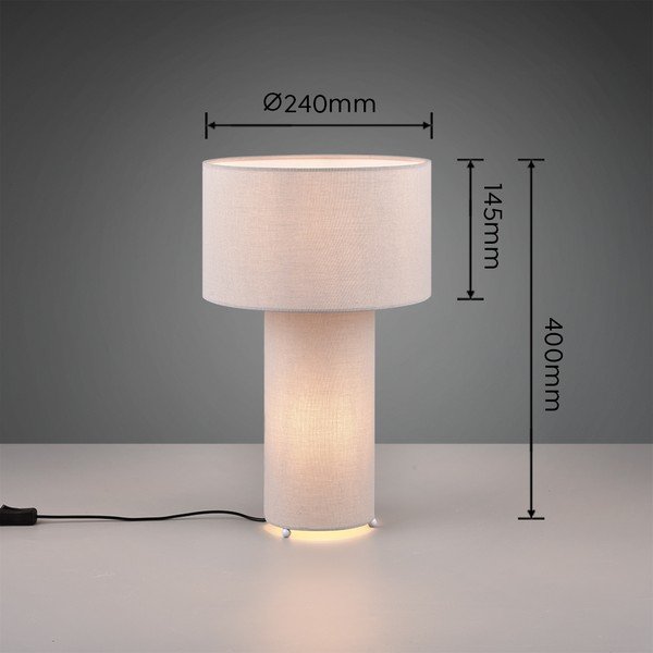 Stalinis šviestuvas šviesiai pilkos spalvos (aukštis 40 cm) Bale – Trio-image-3