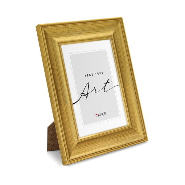 Aukso spalvos plastikinis rėmelis 13x18 cm - knor-image-2