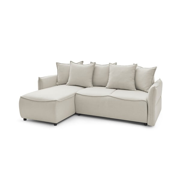 Sulankstoma kampinė sofa kreminės spalvos (su kairiuoju kampu) Leon – Bobochic Paris-image-3