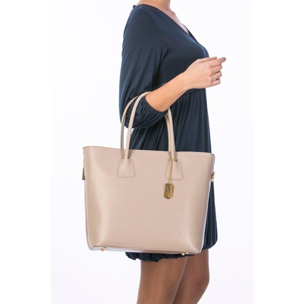 Odinė rankinė Saffiano Taupe-image-1