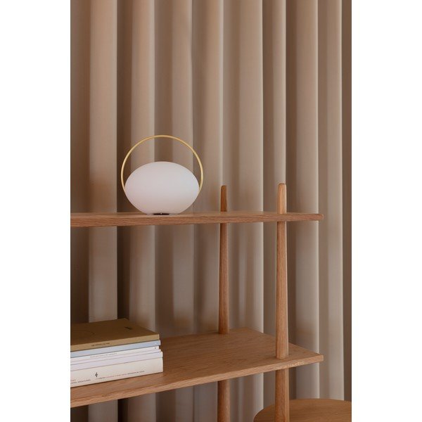 Stalinis šviestuvas baltos spalvos/auksinės spalvos LED (aukštis 19 cm) Orbit – UMAGE-image-1