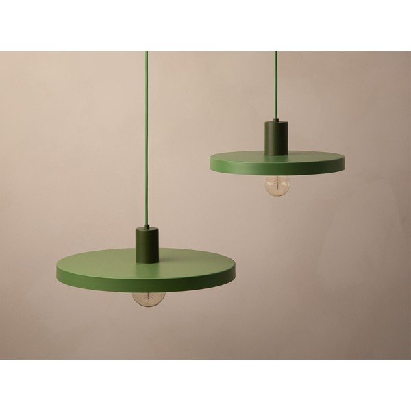 Žalios spalvos iš metalo kabantis šviestuvas ø 30 cm Ori – Micadoni -image-1
