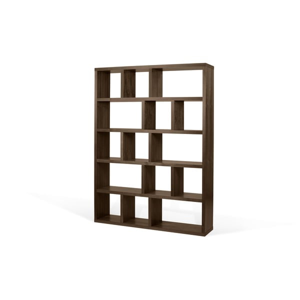 Knygų spinta  rudos spalvos iš riešutmedžio 150x198 cm Berlin – TemaHome-image-3