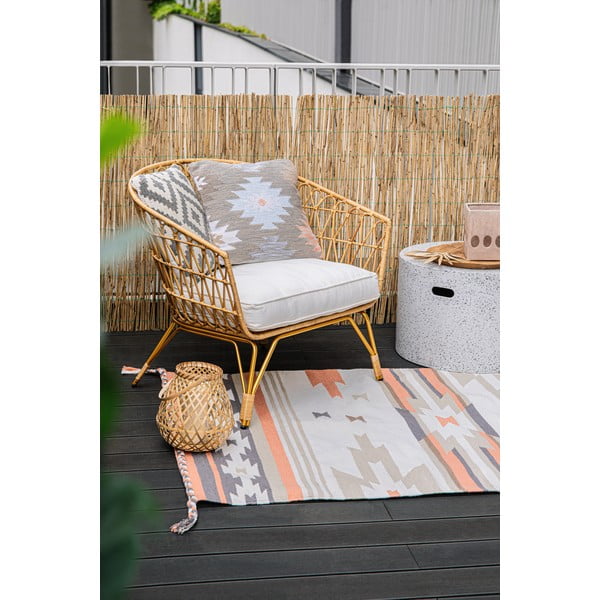 Dvipusis lauko kilimas iš perdirbto plastiko Green Decore Aztec, 120 x 180 cm-image-1