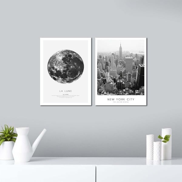 Paveikslai 2 vnt. 30x40 cm New York City – Wallity-image-1