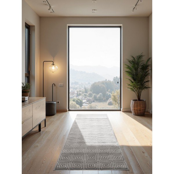 Kilimas pilkos spalvos 80x240 cm Perles Tourmaline – Elle Decoration-image-1