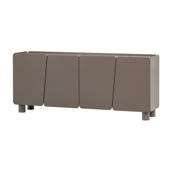 Rudos spalvos iš pušies masyvo šoninė spintelė 200x85x45 cm Root – WOOOD