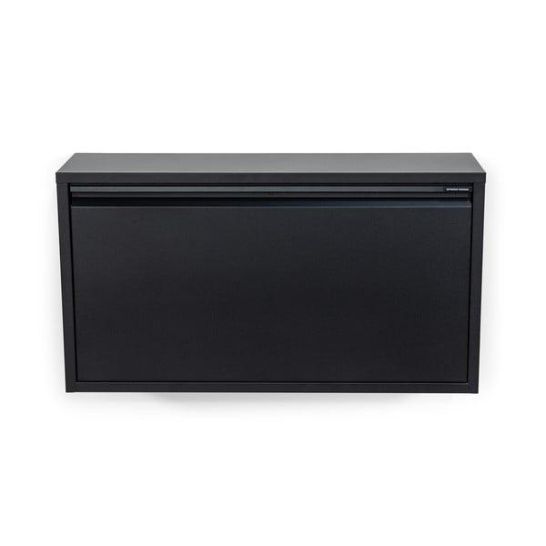 Juodos spalvos iš metalo atlenkiama/pakabinama spintelė batams 75x41x22 cm Billy – Spinder Design-image-2