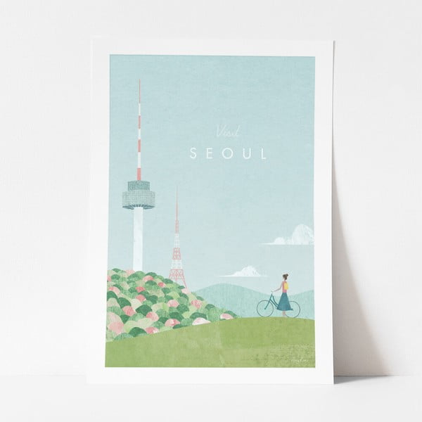 Plakatas Travelposter Seoul, 30 x 40 cm