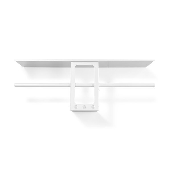 Baltos spalvos iš plieno sieninė lentyna su lentyna 100 cm Luno Small – Spinder Design-image-2