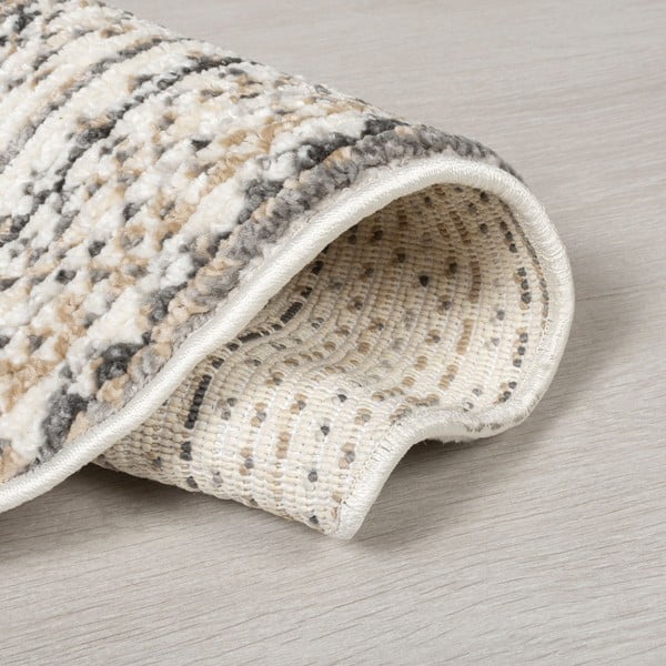 Apvalios formos kilimas smėlio spalvos 160x160 cm Camino – Flair Rugs-image-2